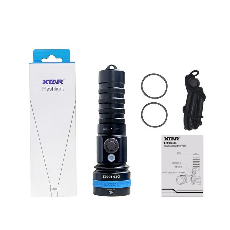 Upgrade D26 1600S Diving Flashlight