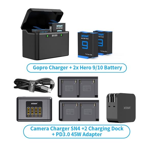 Camera Charger SN4 and Gopro Charger GP2 Bundle