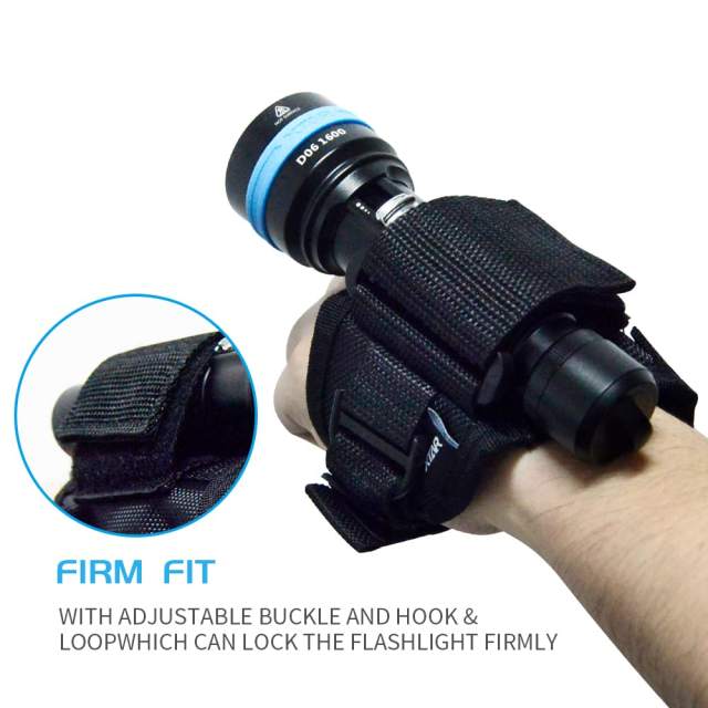 Universal Adjustable Wrist Strap for diving flashlights