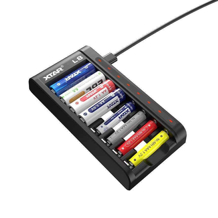 XTAR L8 Charger for Li-ion and NIMH AA/AAA Batteries