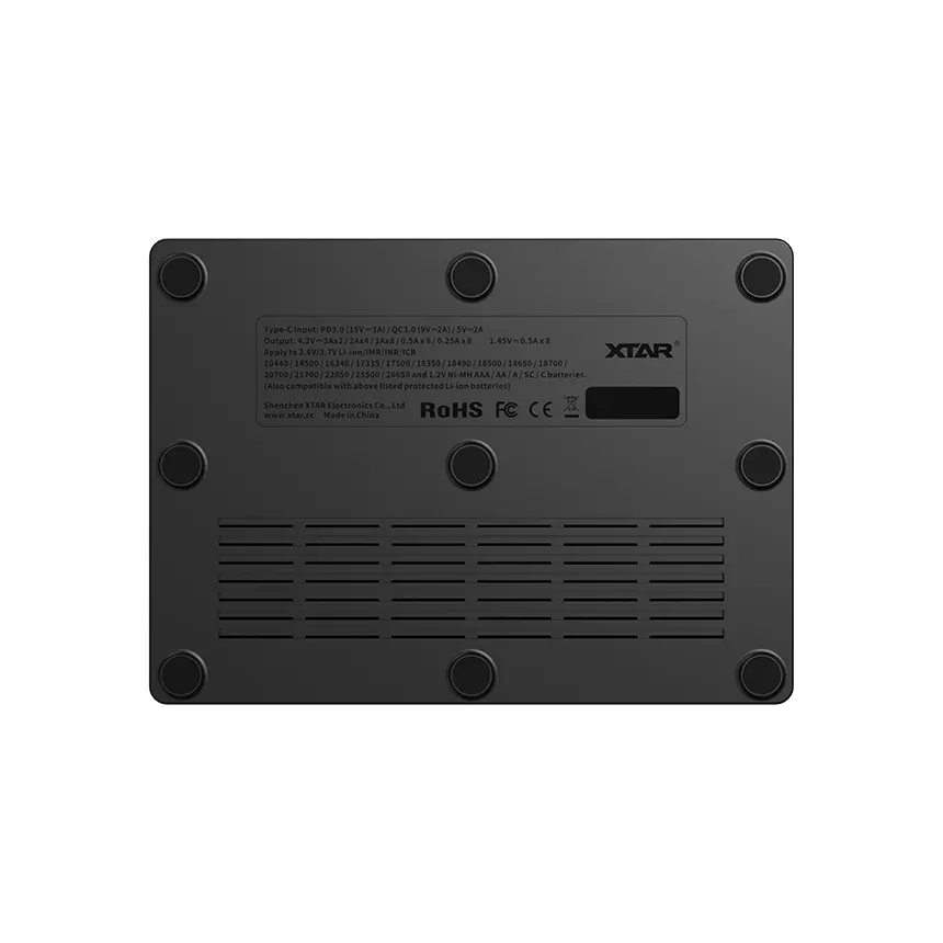 XTAR VC8S Akkuladegerät 8 Slots - Schnelllader Für AA 18650 21700 Batterien
