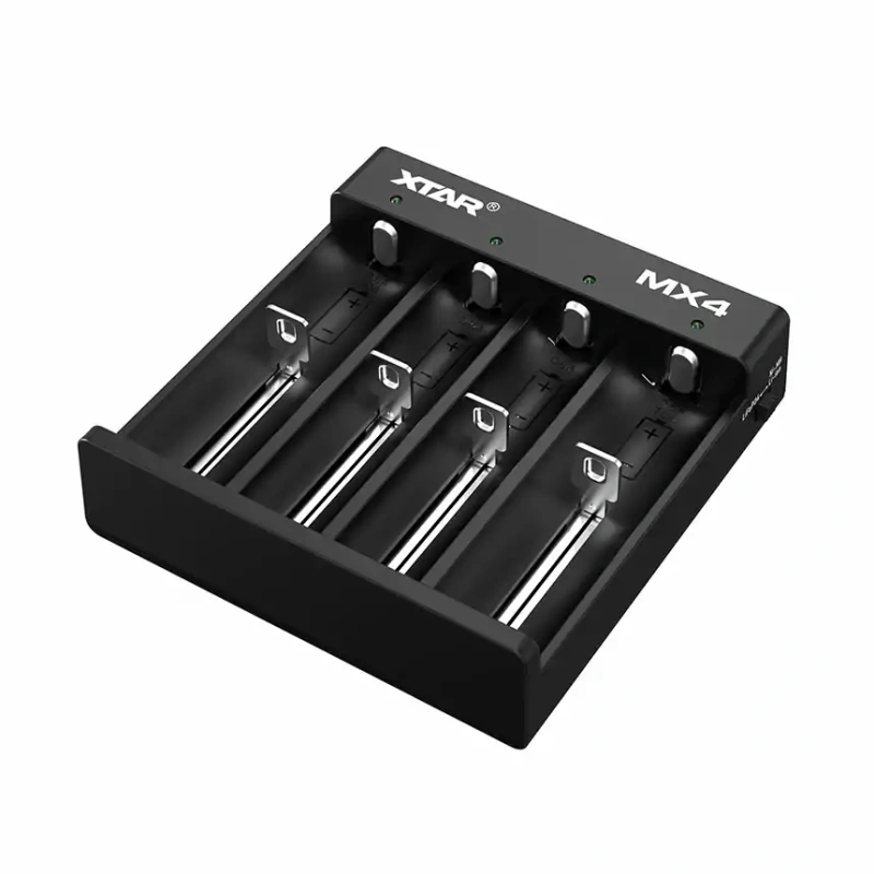 XTAR MX4 Charger (Compatible with 3.6/3.7V & 1.5V Li-ion, 3.2V LiFePO4 & 1.2V Ni-MH Batteries)