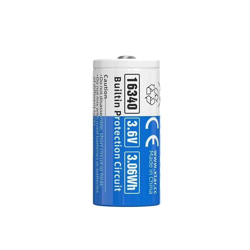 XTAR 16340 850mAh 2.5A Battery
