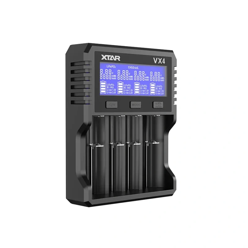 XTAR VX4 Visible Mixer 1.5V/3.6V/3.7V Li-Ion 3.2V LiFePO4 1.2V Ni-MH Batteries Charger and Battery Capacity Tester