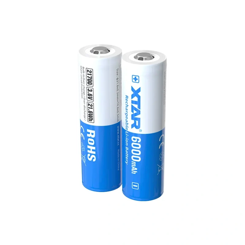 XTAR 21700 6000mAh 10A Lithium ion Battery for Flashlight