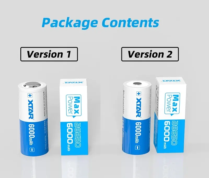 XTAR 10A 6000mAh High Capacity 26650 Battery for Flashlight