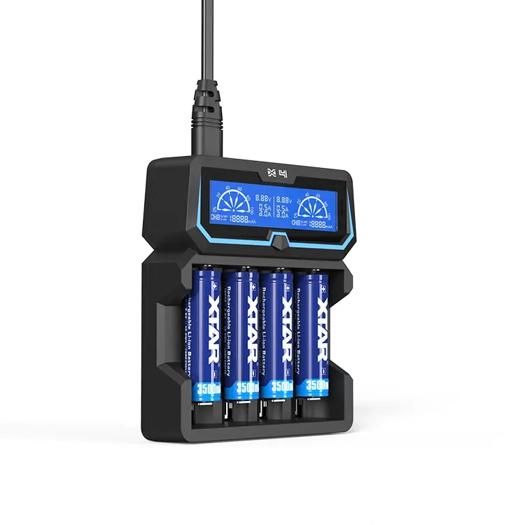XTAR X4 Dual Input LCD Display Fast Battery Charger For Li-ion/ Ni-MH Battery