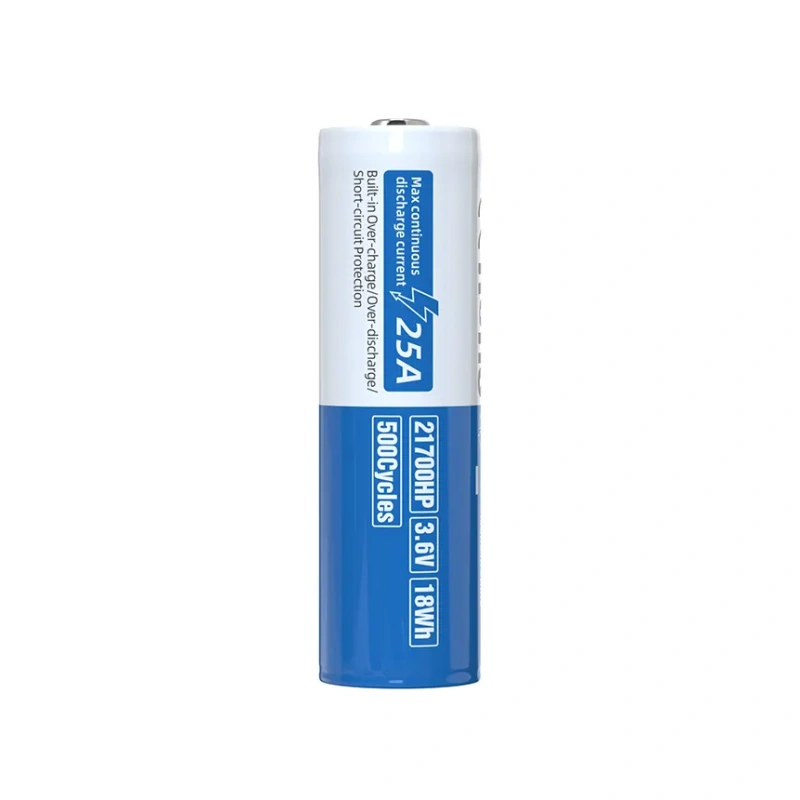 XTAR High Power Gold-Plated Protected 25A 21700HP 5000mAh Rechargeable Battery