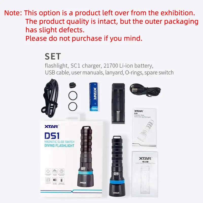 XTAR DS1 Spearfishing Flashlight 1000 lumens