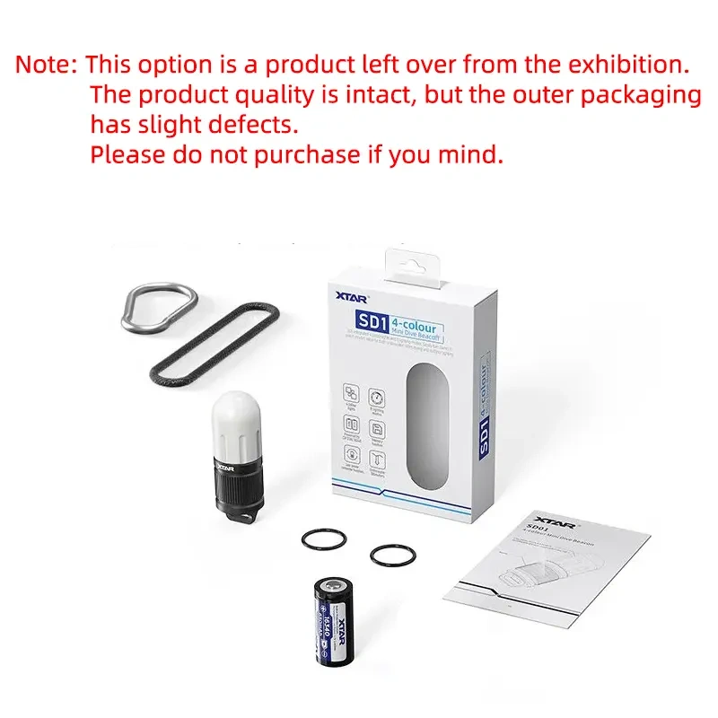 XTAR SD1 4-colour Mini Dive Beacon for underwater 100m diving and outdoor lighting