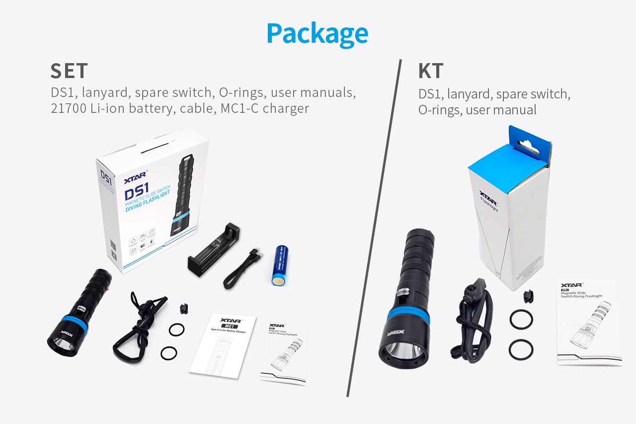 XTAR DS1 Spearfishing Flashlight 1000 lumens