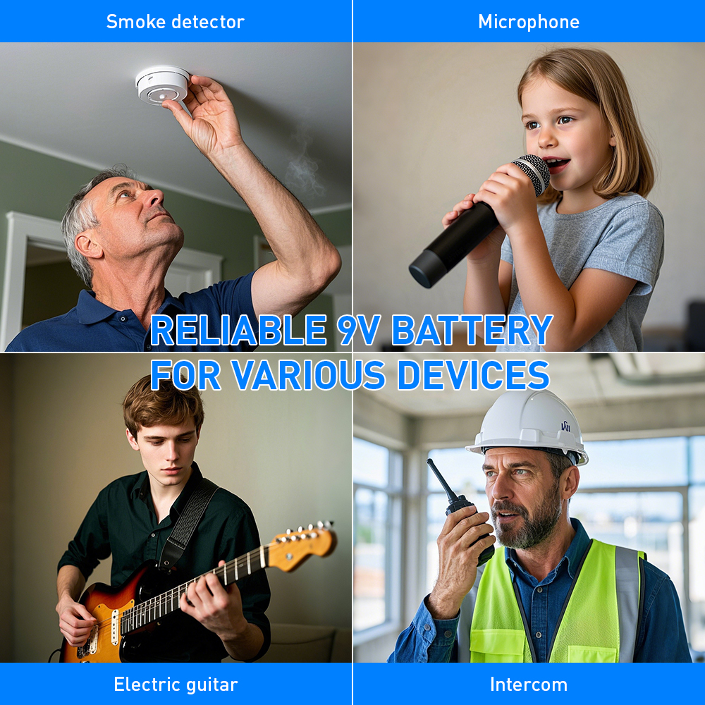 9 Volt  600mAh Li-ion Rechargeable Batteries