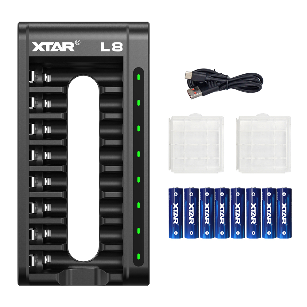 XTAR L8 Charger for Li-ion and NIMH AA/AAA Batteries