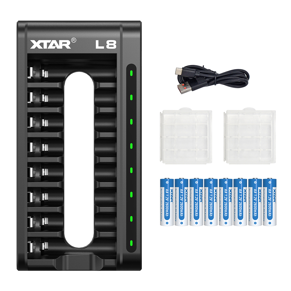 XTAR L8 Charger for Li-ion and NIMH AA/AAA Batteries