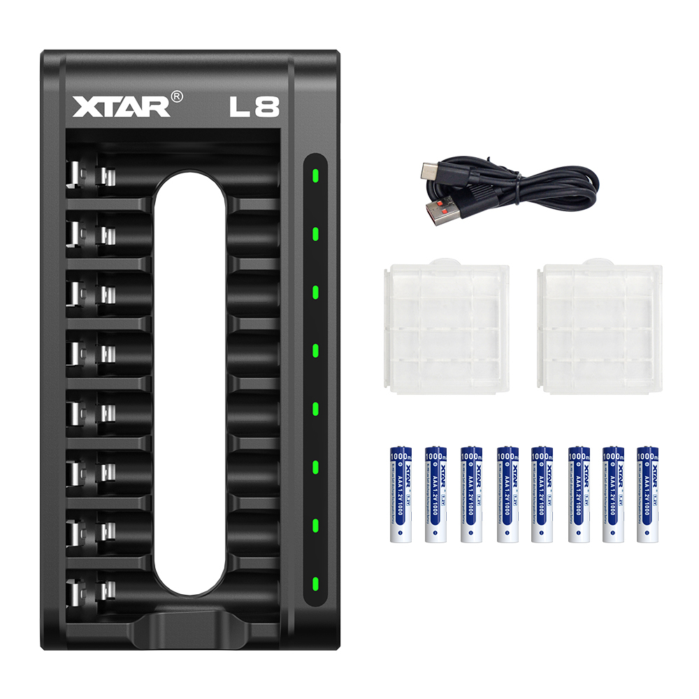 XTAR L8 Charger for Li-ion and NIMH AA/AAA Batteries