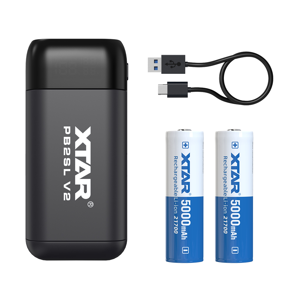 XTAR NEW UPGRADED  PB2SL V2 18650 18700 20700 21700 Battery Charger & Power Bank