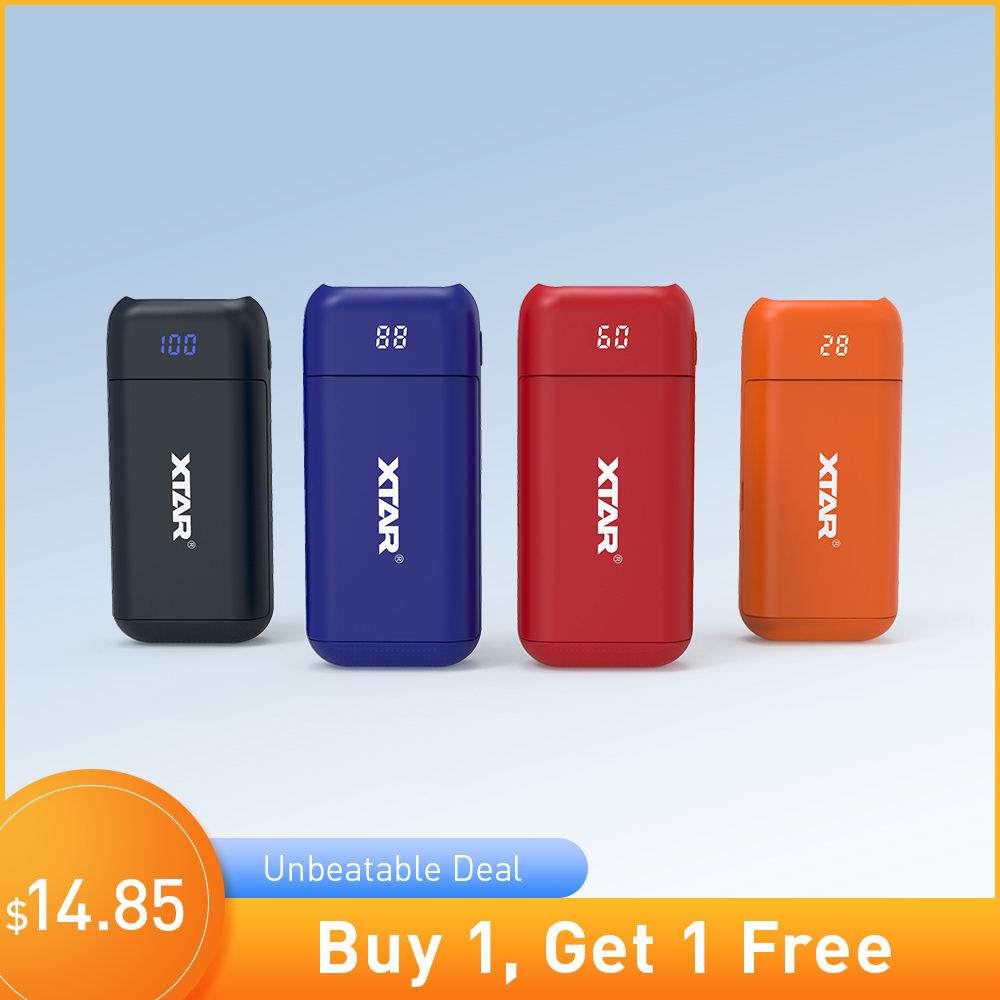 Buy 1, Get 1 free! XTAR PB2 18650 Battery 2A Fast Charger And Power Bank