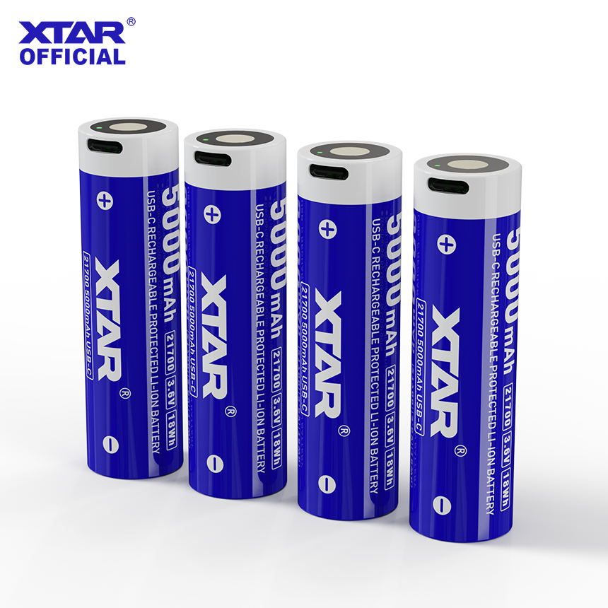 XTAR 21700 5000mAh USB-C 10A Li-ion Rechargeable Li-ion Battery