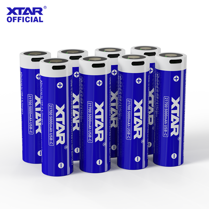 XTAR 21700 5000mAh USB-C 10A Li-ion Rechargeable Li-ion Battery