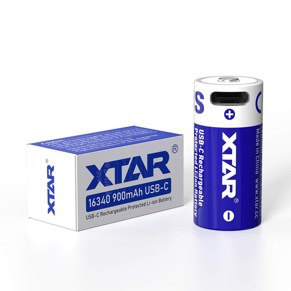 XTAR 2.7A 16340 900mAh 3.6V Protected Rechargeable Li-ion Battery for SD1 lighting
