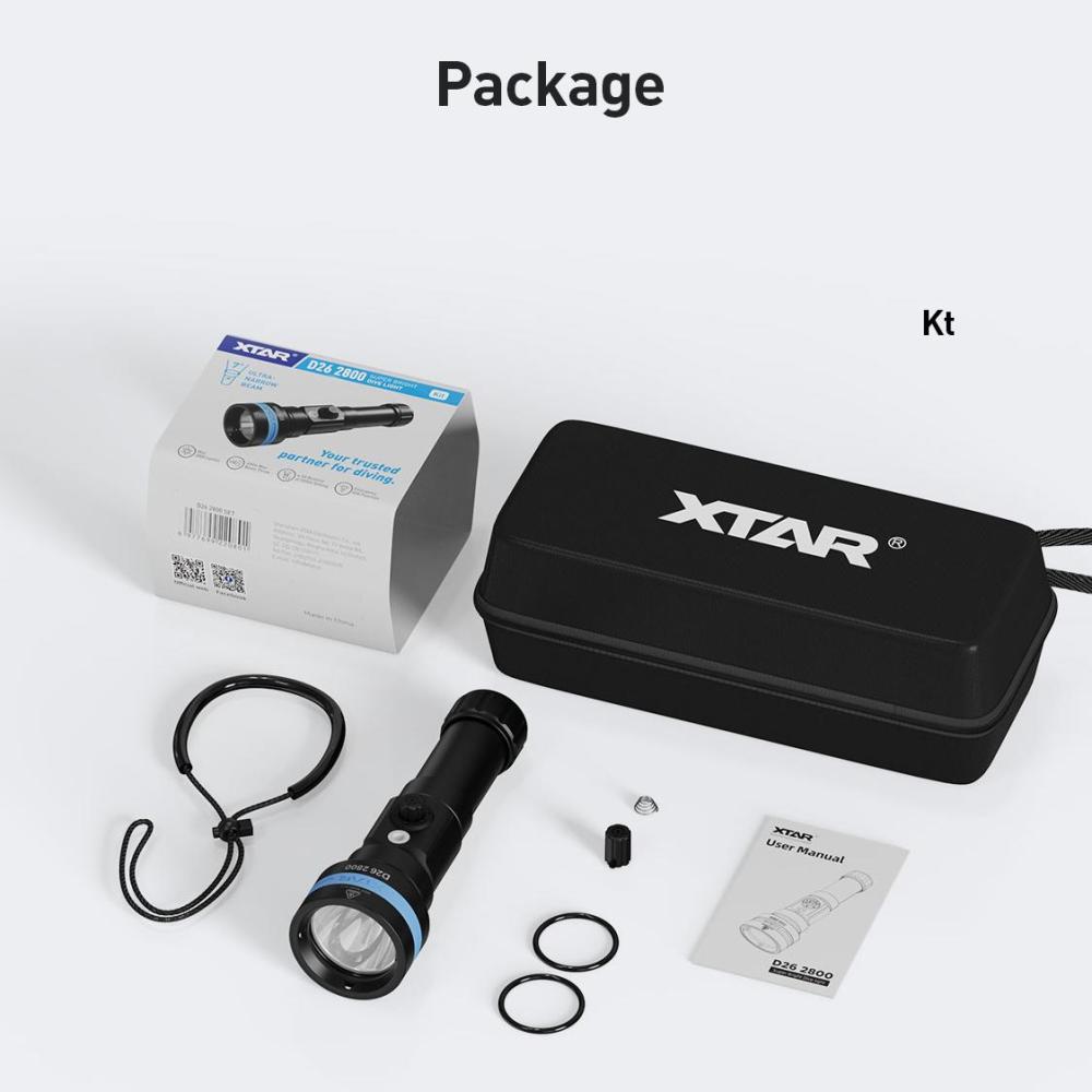 XTAR D26 2800 lumens Diving Flashlight