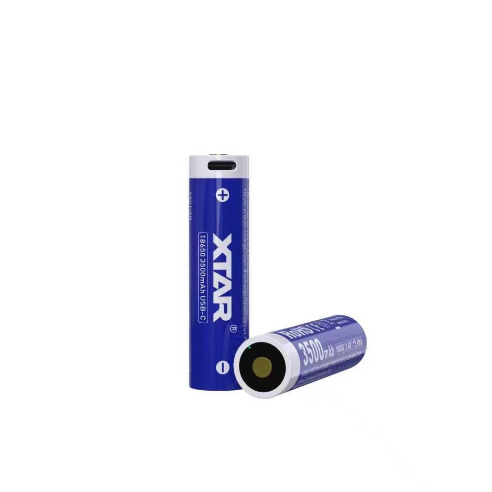 XTAR 3.6V 18650 3500mAh USB-C 10A Li-ion Rechargeable Li-ion Battery