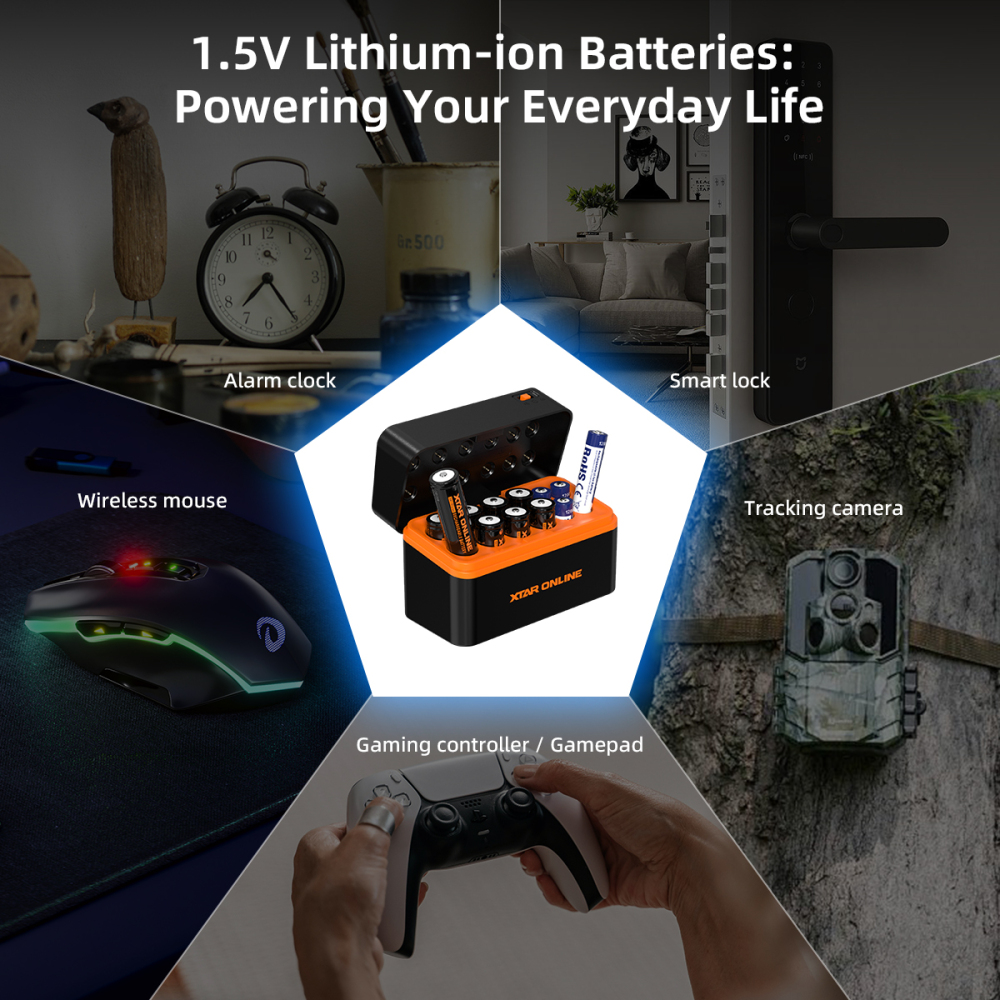 XTAR LC12 12-slots Li-ion AA/AAA Battery Charger & Storage box