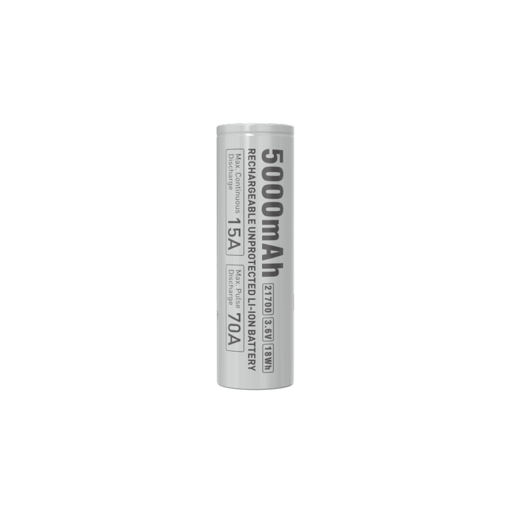 XTAR 3.6V 21700 5000mAh Raw 10A Li-ion Battery Cell