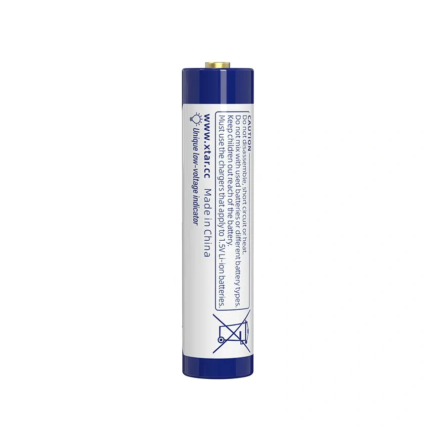 XTAR 1620mWh/1000mAh 1.5V AAA Lithium ion Battery with Low Voltage Indicator