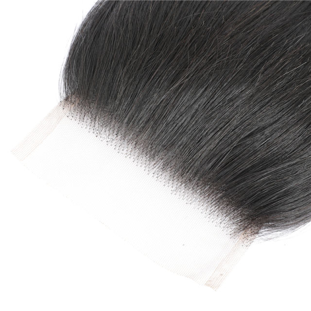 Straight 4x4 HD Lace Closure Remy Human Hair Natural Black
