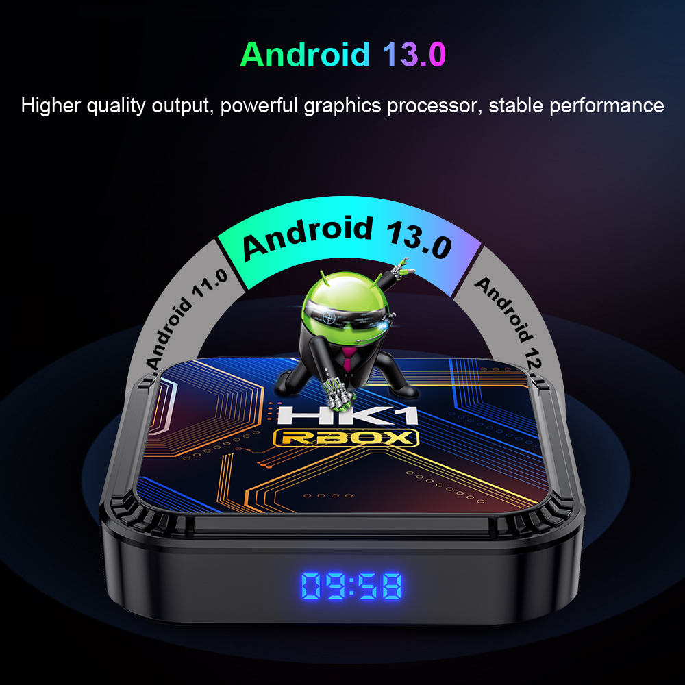 Android 13 Smart TV Box 2.4G& 5G Quad Core 4K HD Bluetooth Media Player