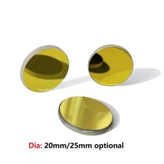 MCWlaser 3PCS K9 Glass Mirror Coated Gold Dia:20mm/25mm for CO2 Laser Engraving Cutting 40W or 50W