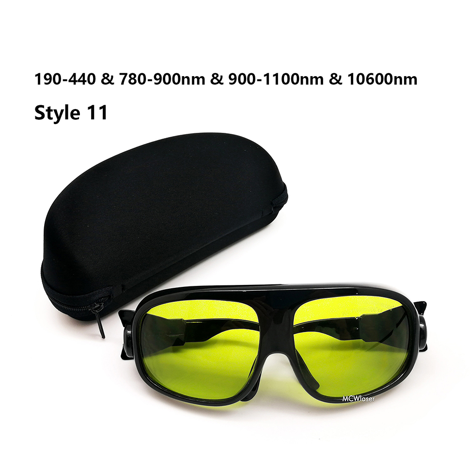 MCWlaser Laser Goggle 190-440&780-900nm,900-1100nm,10600nm Saftey Protective Glasses EP-17A