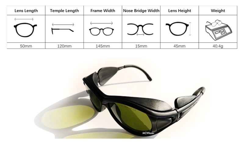 IPL Laser Goggles 190nm-2000nm  Safety Protective Glasses Typical For Beauty & Cosmetology Device  Absorption Type EP-IPL