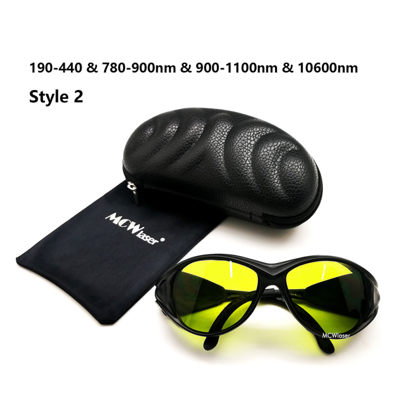 MCWlaser Laser Goggle 190-440&780-900nm,900-1100nm,10600nm Saftey Protective Glasses EP-17A