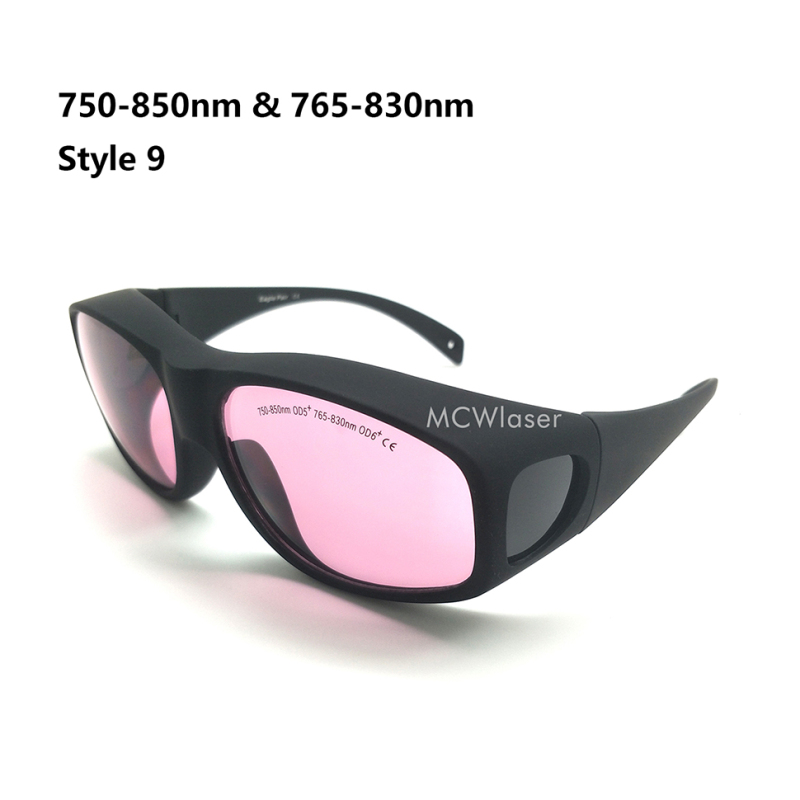 MCWlaser Laser Goggle 750-850 & 765-830nm Safety Protective Glasses Typical For 755nm 808nm Absorption Type EP-18