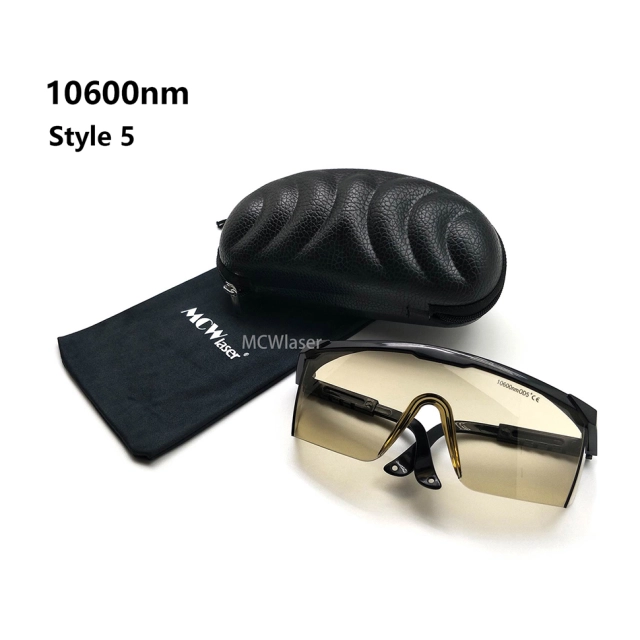 MCWlaser Gafas de seguridad láser de CO2 10600nm Gafas de seguridad  OD5+Profesional de protección láser tipo reflectante