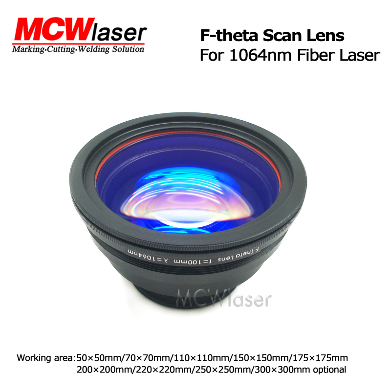 MCWlaser F-theta Scan Lens for 20W 30W 50W 60W Fiber Marking Engraving Machine