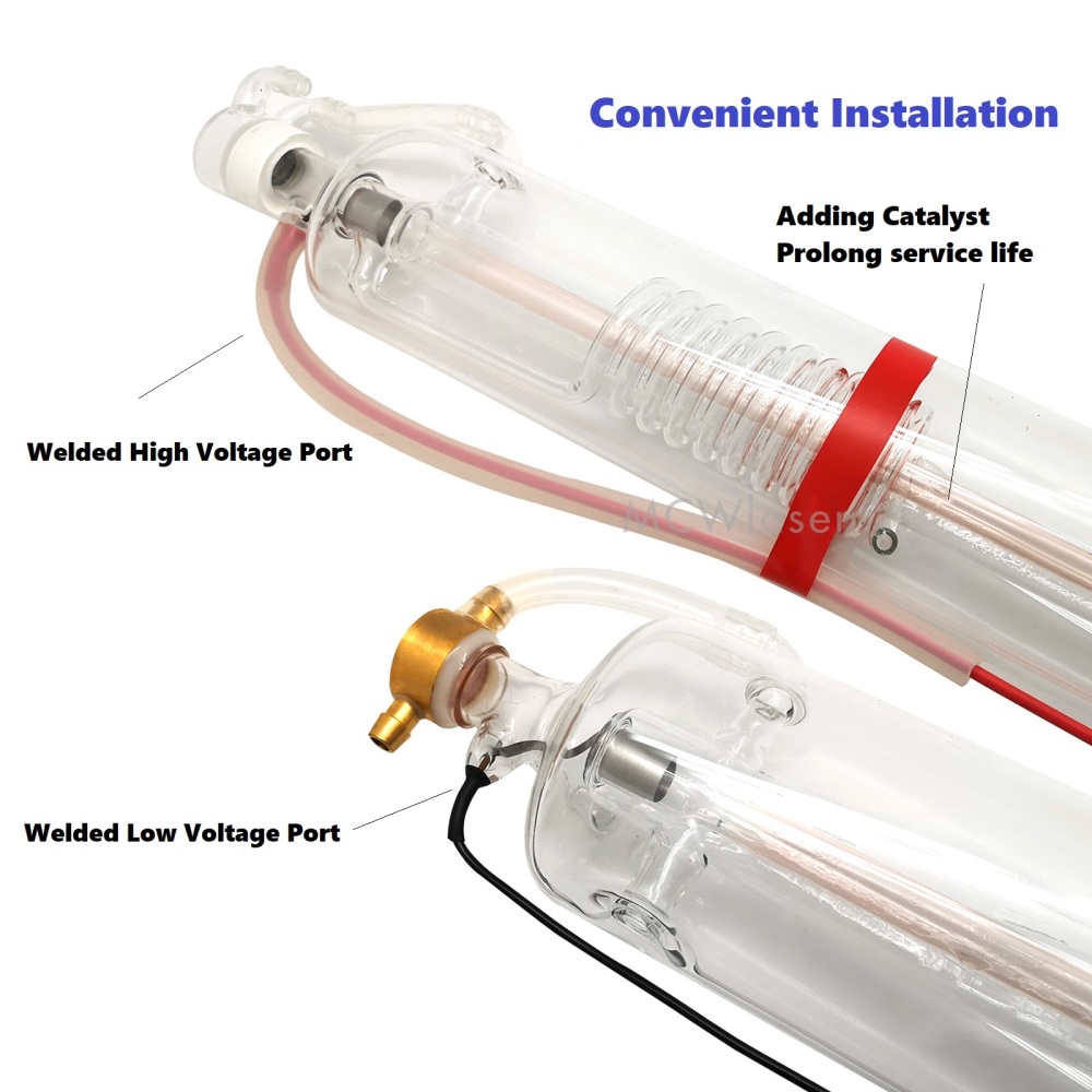 MCWlaser 80W CO2 Laser Tube  (Actual 90W-100W) M80 Model For Laser Engraver Engraving Cutting Machine Universal Model