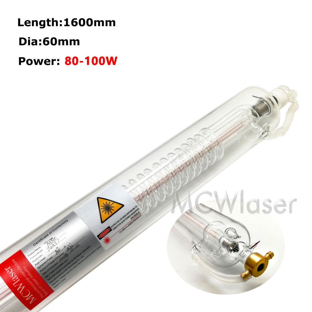 MCWlaser 80W CO2 Laser Tube (Actual 80W-100W) M80 Model For Laser Engraver Engraving Cutting Machine Universal Model