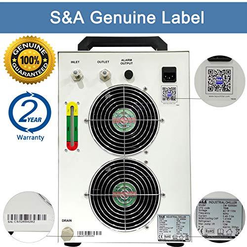 S&A Genuine CW5200TI Water Chiller Duty Free for CO2 Laser Engraving Cutting Water Cooling 220v/50Hz