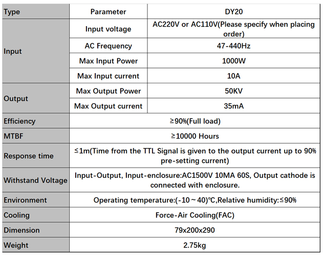 CO2 Laser Power Supply DY10/DY13/DY20  For RECI W1 W2 W4 W6 W8 Laser Tube