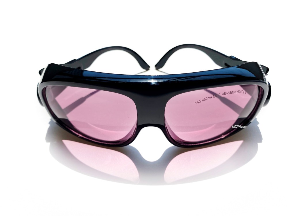 MCWlaser Laser Goggle 750-850 & 765-830nm Safety Protective Glasses Typical For 755nm 808nm Absorption Type EP-18