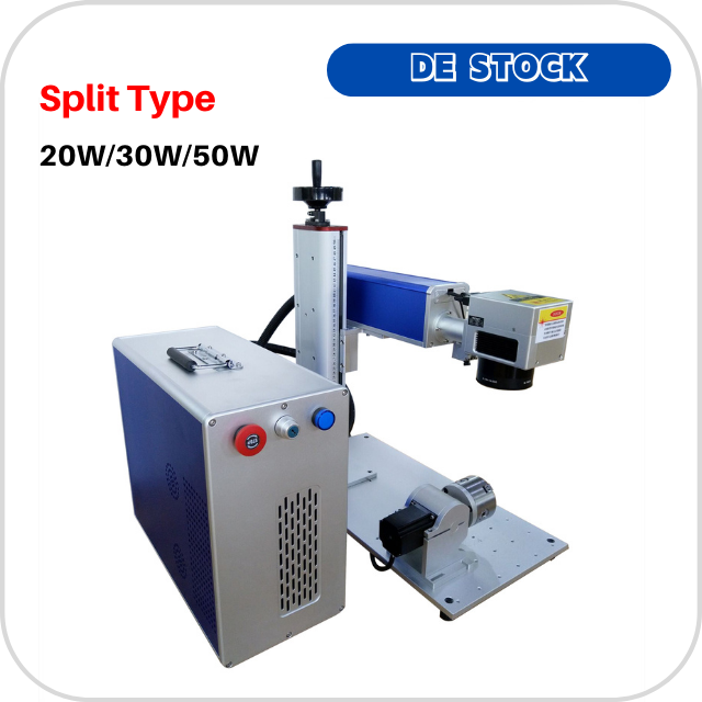 MCWlaser  20W/30W/50W Max or Raycus Fiber Laser Making Machine Metal Engraving Marking 1064nm Split Type EU Stock