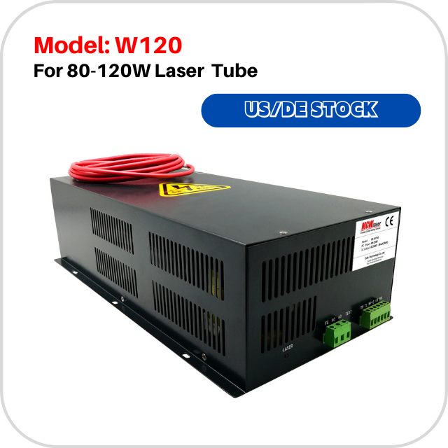 Oversea CO2 Laser Power Supply W120/W150/W200 Series For 100W-120W CO2 Laser Tube