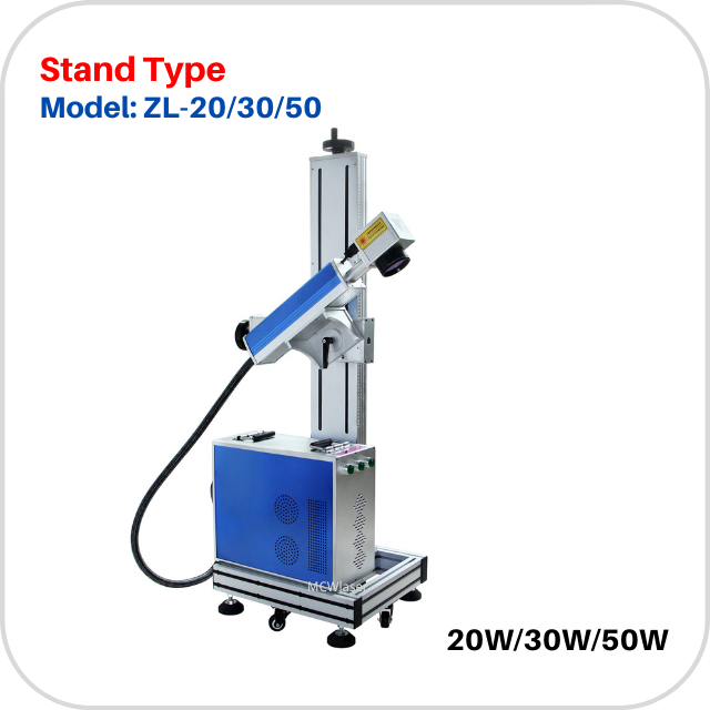 Fiber Laser Making Machine Metal Engraving Marking Stand Type