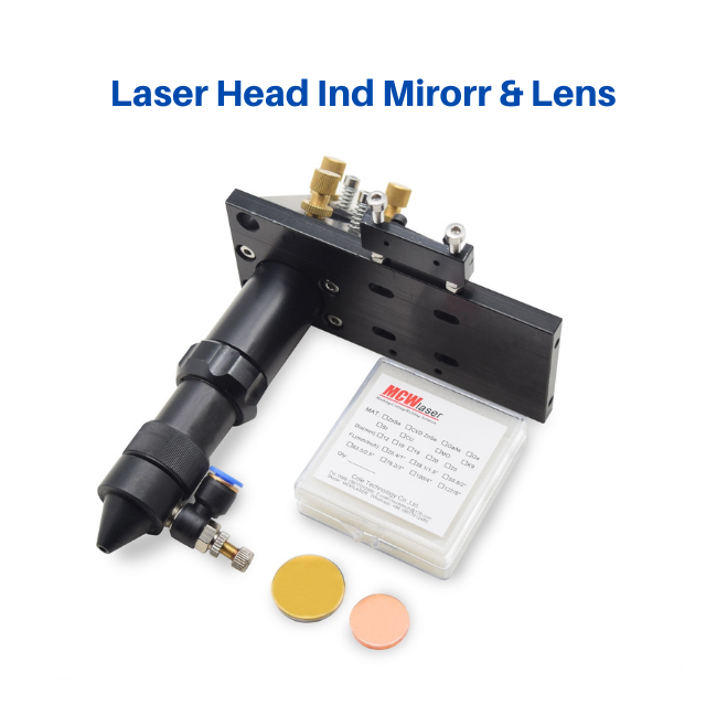 MCWlaser Laser Head Including Focus Lens 2pcs and Refletive Mirror 1pcs For CO2 Laser Engraver Engraving Cutting Machine