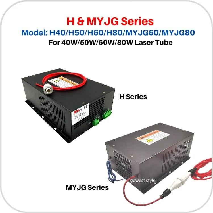 CO2 Laser Power Supply MYJG 50W / 80W for 50W 80W CO2 Laser Engraver &amp; Laser Tube