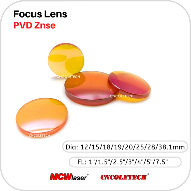 5pcs China Co2 Znse Focus Lens Dia 12mm 18mm 19.05mm 20mm Fl