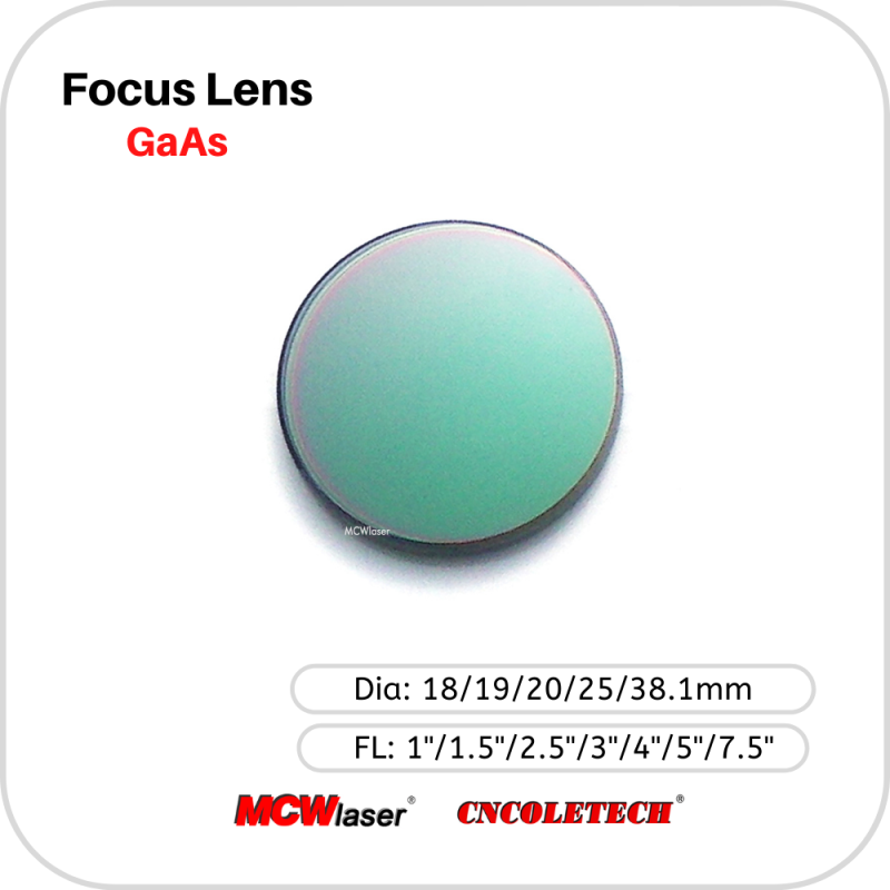 MCWlaser GaAs Focus Lens for CO2 Laser 10600nm 10.6um Engraving Cutting Engraver/Cutter